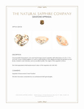 1.60 Ct. Peach Sapphire from Africa Appraisal