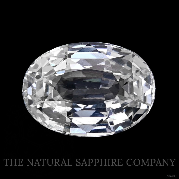 3.08 Ct. White Sapphire from Africa
