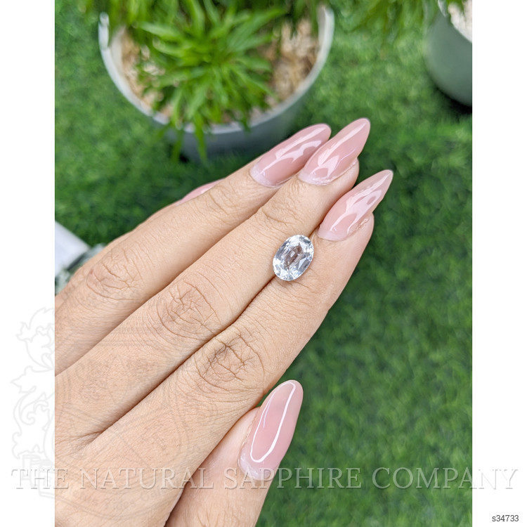 3.08 Ct. White Sapphire from Africa