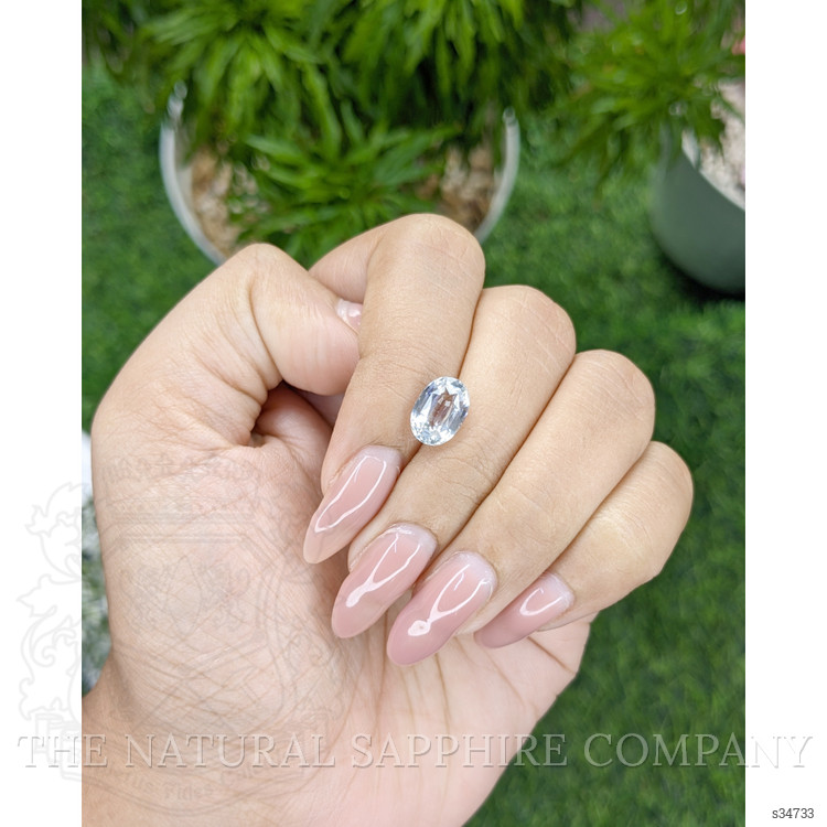 3.08 Ct. White Sapphire from Africa