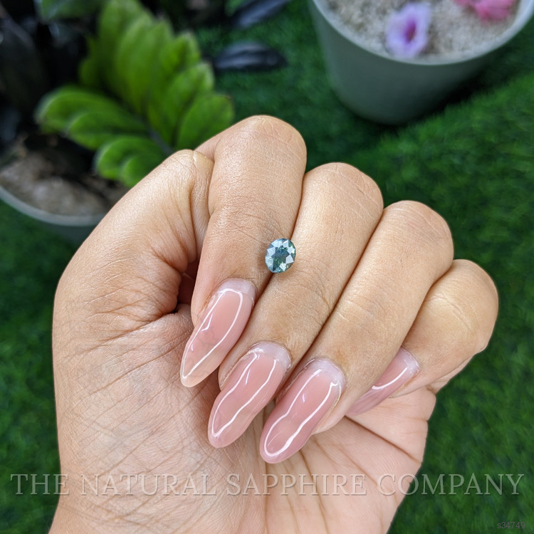 1.19 Ct. Bluish Green Sapphire from Montana