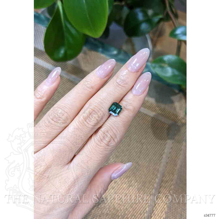 3.13 Ct. Bluish Green Sapphire from Ceylon (Sri Lanka)