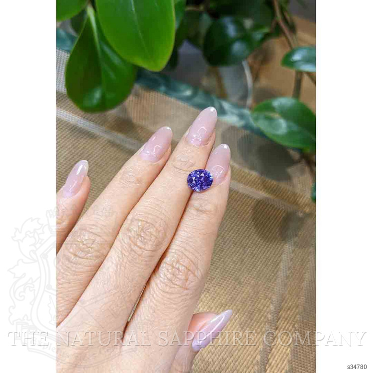 3.17 Ct. Bluish Purple Sapphire from Ceylon (Sri Lanka)