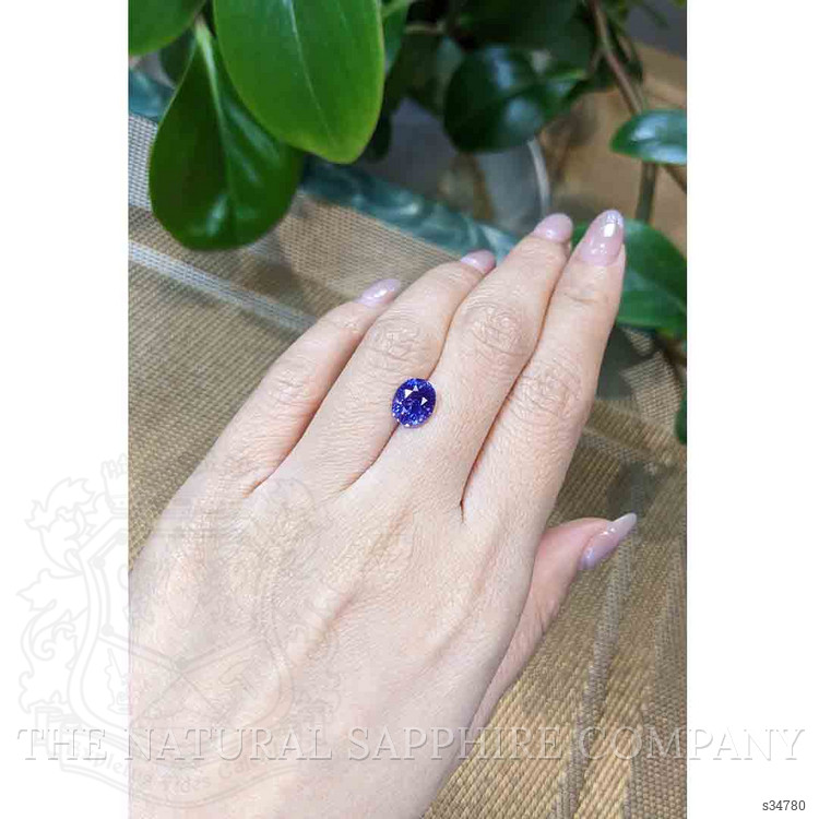 3.17 Ct. Bluish Purple Sapphire from Ceylon (Sri Lanka)