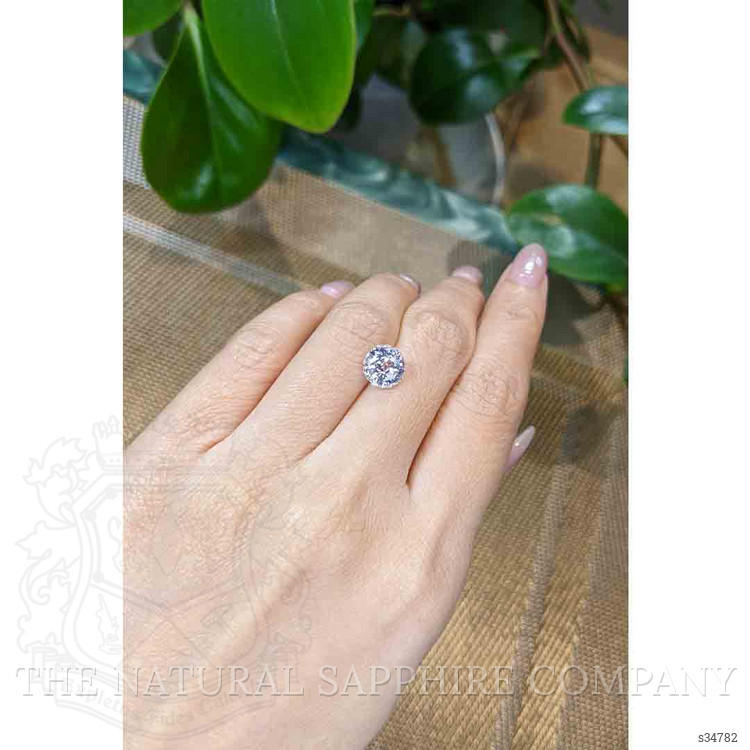 3.66 Ct. White Sapphire from Ceylon (Sri Lanka)