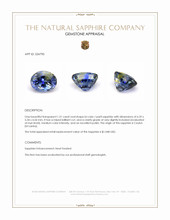 1.31 Ct. Bi Color / Parti Sapphire from Ceylon (Sri Lanka) Appraisal
