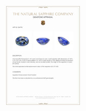 1.59 Ct. Bi Color / Parti Sapphire from Ceylon (Sri Lanka) Appraisal