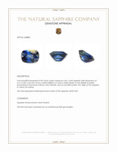 0.90 Ct. Bi Color / Parti Sapphire from Ceylon (Sri Lanka) Appraisal