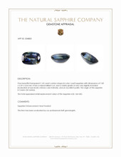 1.43 Ct. Bi Color / Parti Sapphire from Ceylon (Sri Lanka) Appraisal