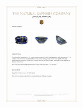1.51 Ct. Bi Color / Parti Sapphire from Ceylon (Sri Lanka) Appraisal