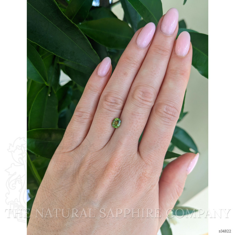 1.03 Ct. Yellowish Green Sapphire from Ceylon (Sri Lanka)