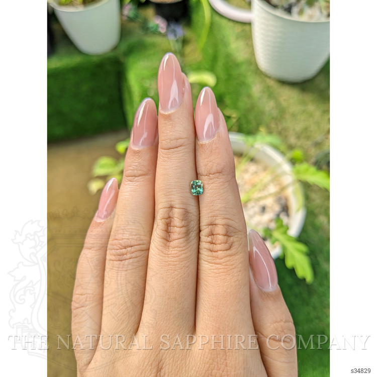 0.57 Ct. Yellowish Green Sapphire from Ceylon (Sri Lanka)