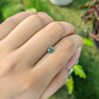 0.57 Ct. Yellowish Green Sapphire from Ceylon (Sri Lanka) Life Style