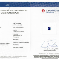 6.32 Ct. Blue Sapphire from West Africa Scan Report