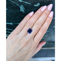 6.32 Ct. Blue Sapphire from West Africa Life Style