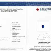 6.28 Ct. Blue Sapphire from Ceylon (Sri Lanka) Scan Report