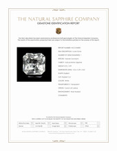 0.99 Ct. White Sapphire from Ceylon (Sri Lanka) Scan Report