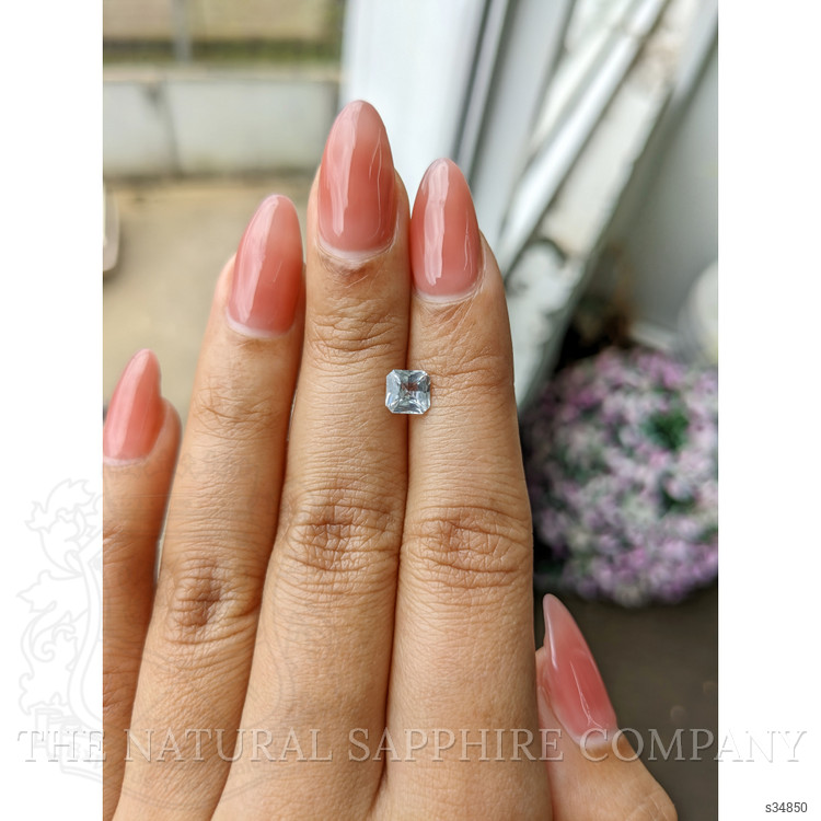 0.99 Ct. White Sapphire from Ceylon (Sri Lanka)