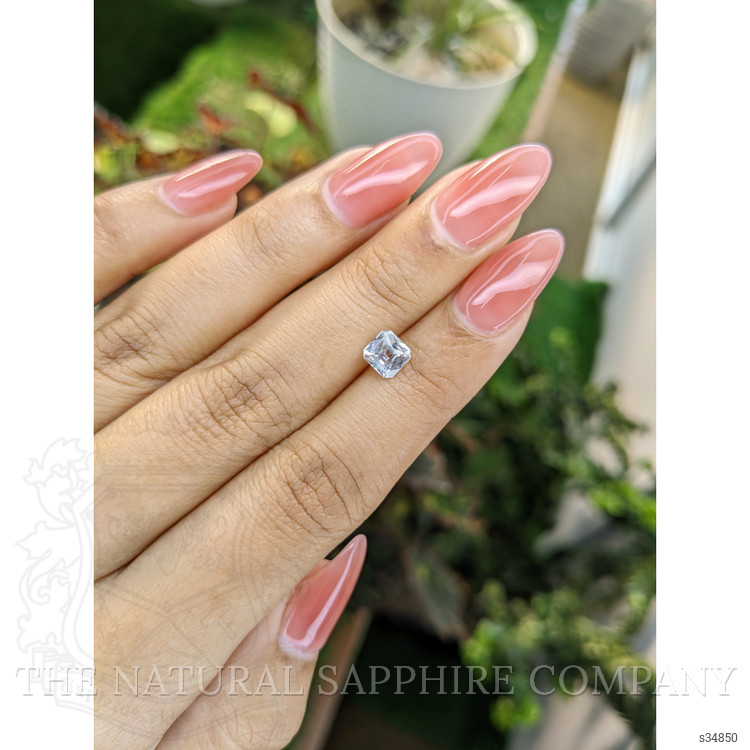 0.99 Ct. White Sapphire from Ceylon (Sri Lanka)