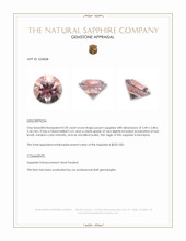 0.20 Ct. Peach Sapphire from Montana Appraisal
