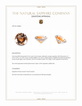 0.26 Ct. Yellowish Orange Sapphire from Montana Appraisal