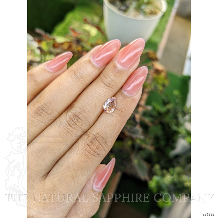 1.31 Ct. Peach Sapphire from Ceylon (Sri Lanka)
