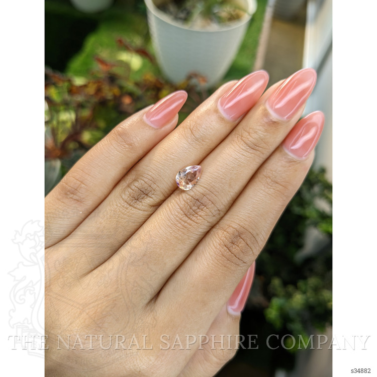 1.31 Ct. Peach Sapphire from Ceylon (Sri Lanka)