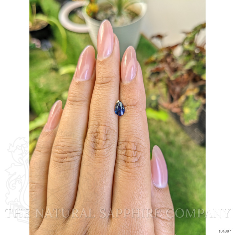0.81 Ct. Blue Sapphire from Ceylon (Sri Lanka)