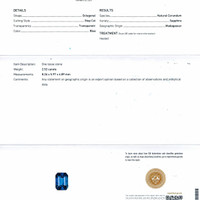 2.52 Ct. Blue Sapphire from Madagascar Scan Report