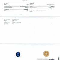 2.92 Ct. Blue Sapphire from Ceylon (Sri Lanka) Scan Report