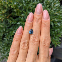 2.01 Ct. Bluish Green Sapphire from Madagascar Life Style