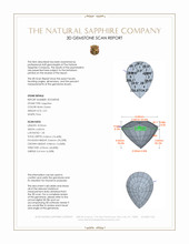 2.01 Ct. Bluish Green Sapphire from Madagascar 3 D Scan Report