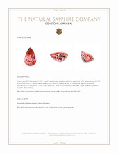 2.21 Ct. Padparadscha Sapphire from Ceylon (Sri Lanka) Appraisal