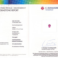 3.20 Ct. Padparadscha Sapphire from Ceylon (Sri Lanka) Scan Report