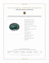 5.02 Ct. Bluish Green Sapphire from Madagascar Scan Report