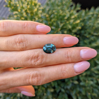 5.02 Ct. Green Sapphire from Madagascar Life Style