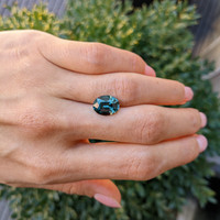 5.02 Ct. Green Sapphire from Madagascar Life Style