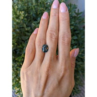 5.02 Ct. Green Sapphire from Madagascar Life Style