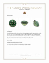 1.55 Ct. Green Sapphire from Madagascar Appraisal