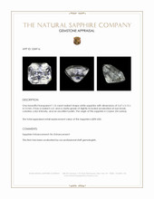 1.16 Ct. White Sapphire from Ceylon (Sri Lanka) Appraisal