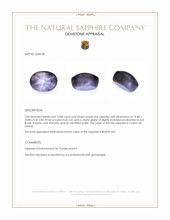 15.88 Ct. Purple Star Sapphire from Ceylon (Sri Lanka) Appraisal
