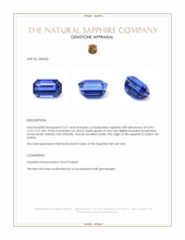 2.57 Ct. Blue Sapphire from Ceylon (Sri Lanka) Appraisal