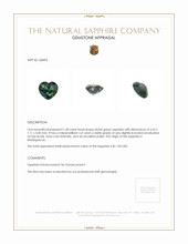 1.40 Ct. Bluish Green Sapphire from Madagascar Appraisal
