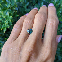 1.40 Ct. Bluish Green Sapphire from Madagascar Life Style