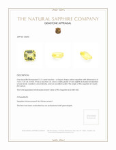 2.15 Ct. Yellow Sapphire from Ceylon (Sri Lanka) Appraisal