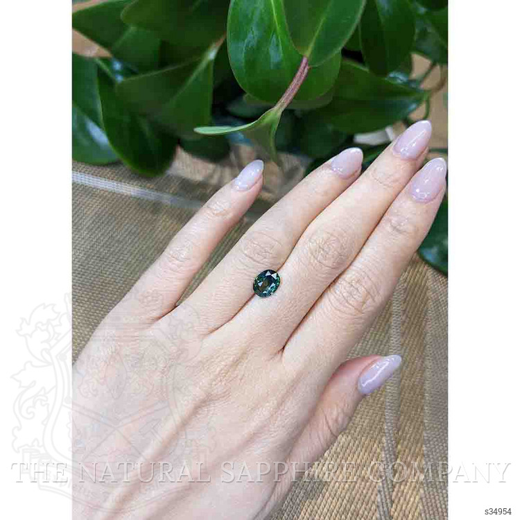 2.01 Ct. Bluish Green Sapphire from Ceylon (Sri Lanka)