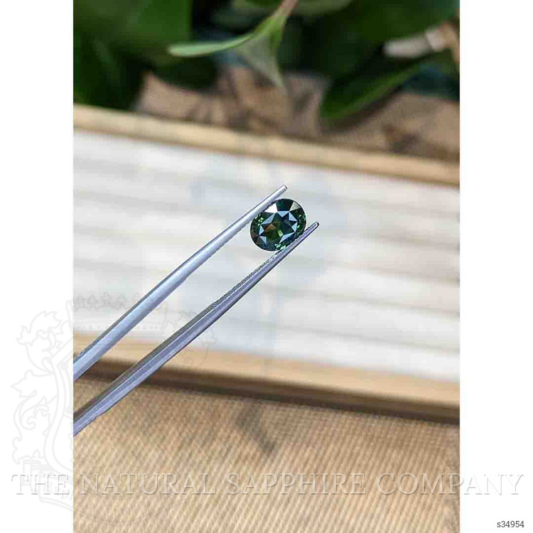 2.01 Ct. Bluish Green Sapphire from Ceylon (Sri Lanka)