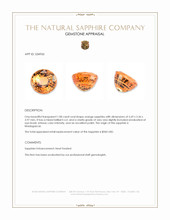 1.08 Ct. Orange Sapphire from Madagascar Appraisal