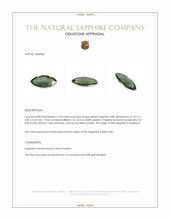 1.04 Ct. Green Sapphire from Thailand Appraisal