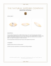 2.01 Ct. Yellowish Orange Sapphire from Ceylon (Sri Lanka) Appraisal